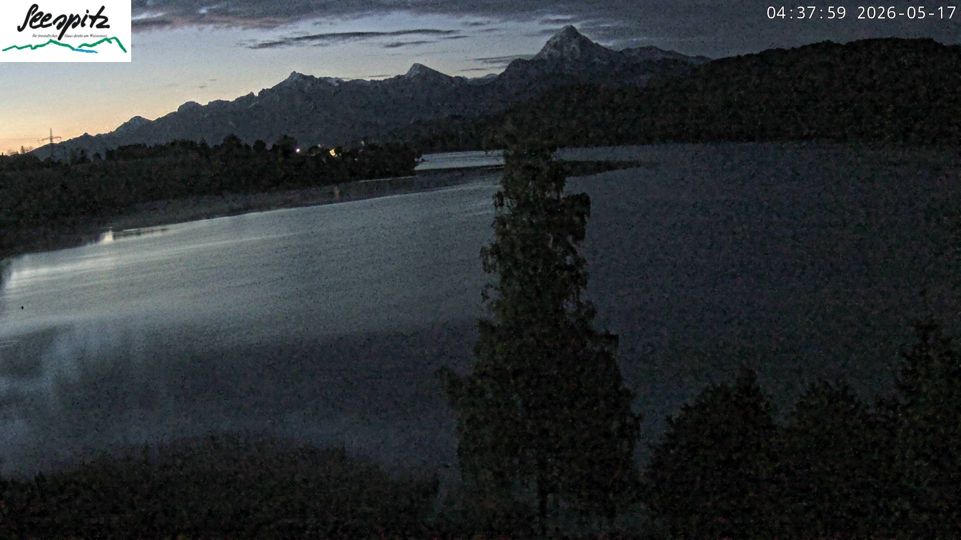 Archiv Foto Webcam Füssen: Blick auf den Weißensee vom Hotel Seespitz