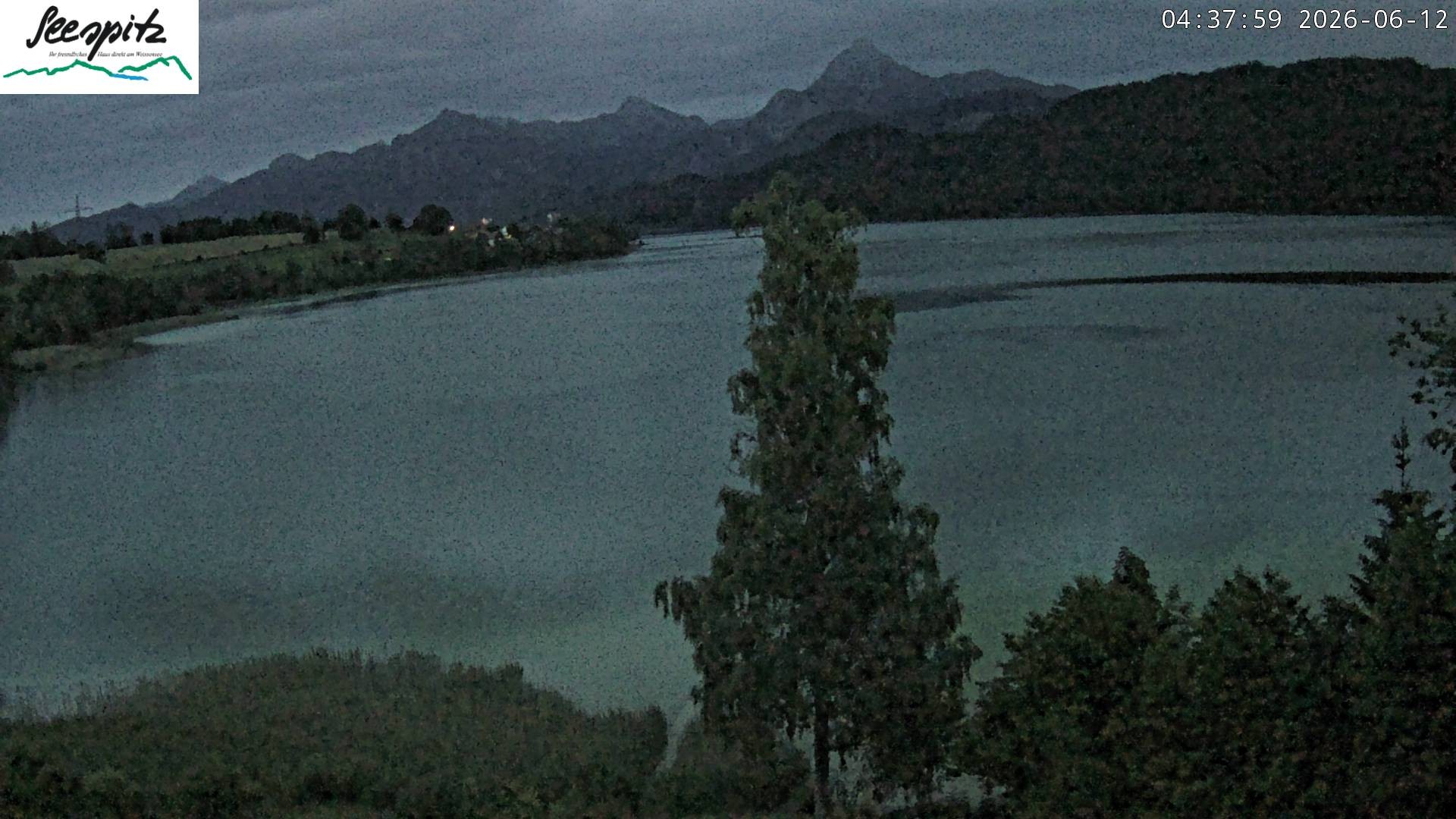 Archiv Foto Webcam Füssen: Blick auf den Weißensee vom Hotel Seespitz