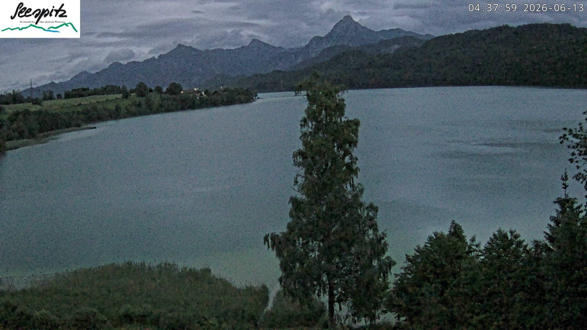 Archiv Foto Webcam Füssen: Blick auf den Weißensee vom Hotel Seespitz