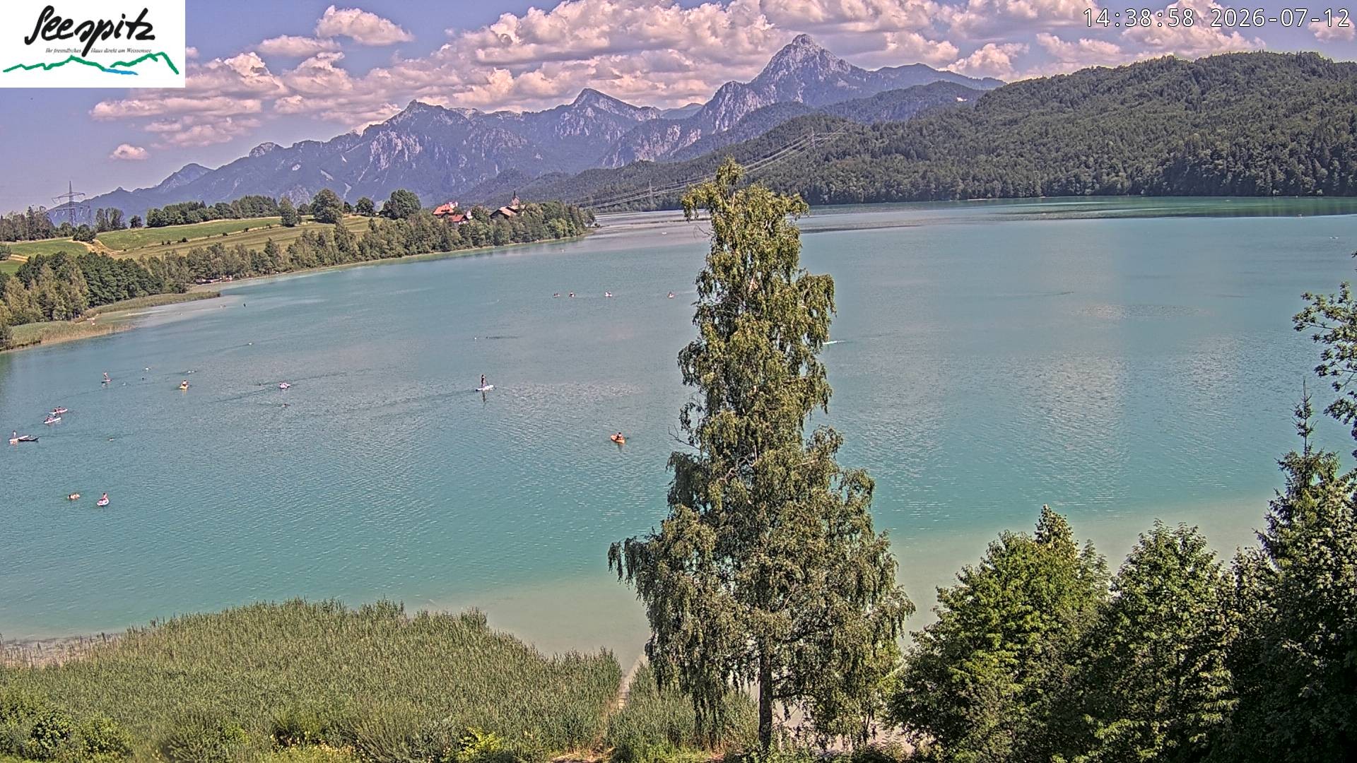 Archived image Webcam Weissensee near Füssen