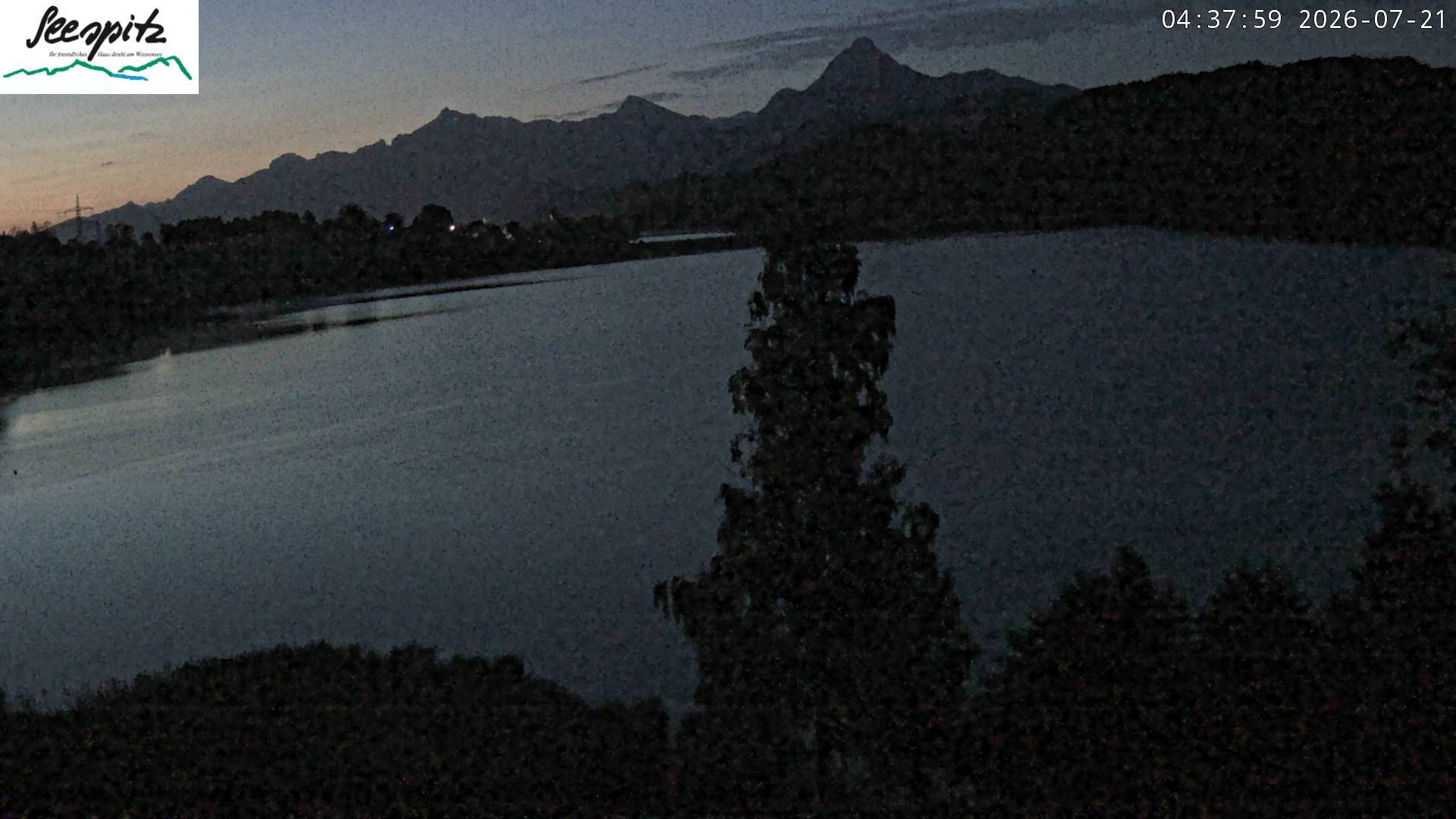 Archiv Foto Webcam Füssen: Blick auf den Weißensee vom Hotel Seespitz
