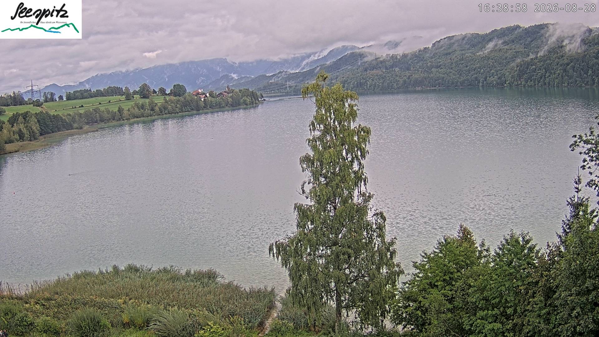 Archiv Foto Webcam Füssen: Blick auf den Weißensee vom Hotel Seespitz