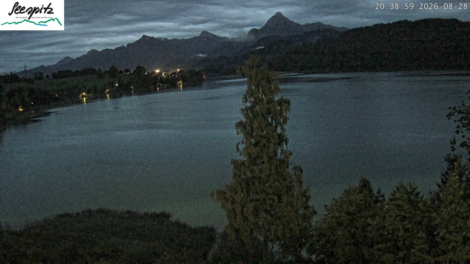 Archiv Foto Webcam Füssen: Blick auf den Weißensee vom Hotel Seespitz