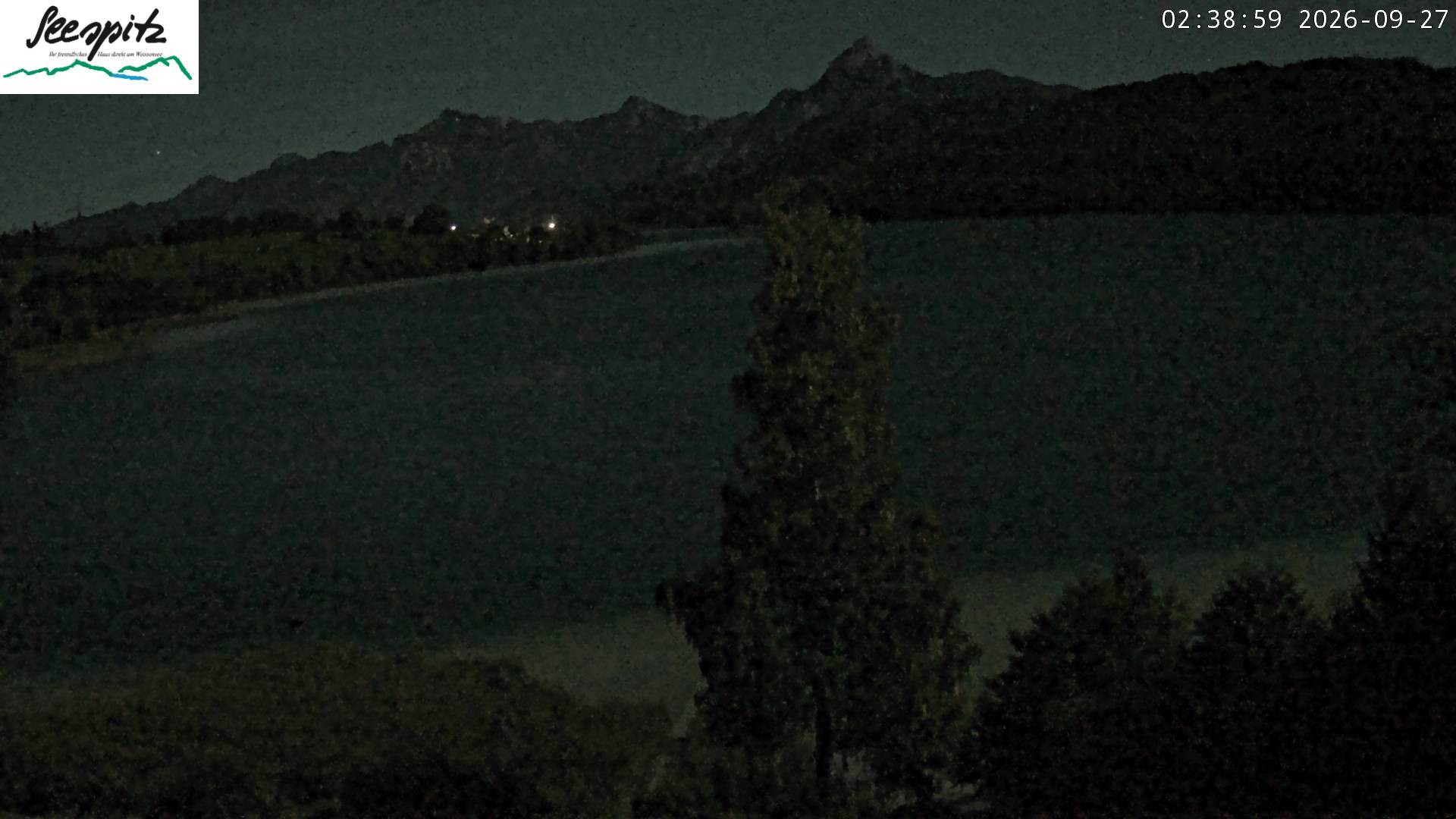 Archiv Foto Webcam Füssen: Blick auf den Weißensee vom Hotel Seespitz