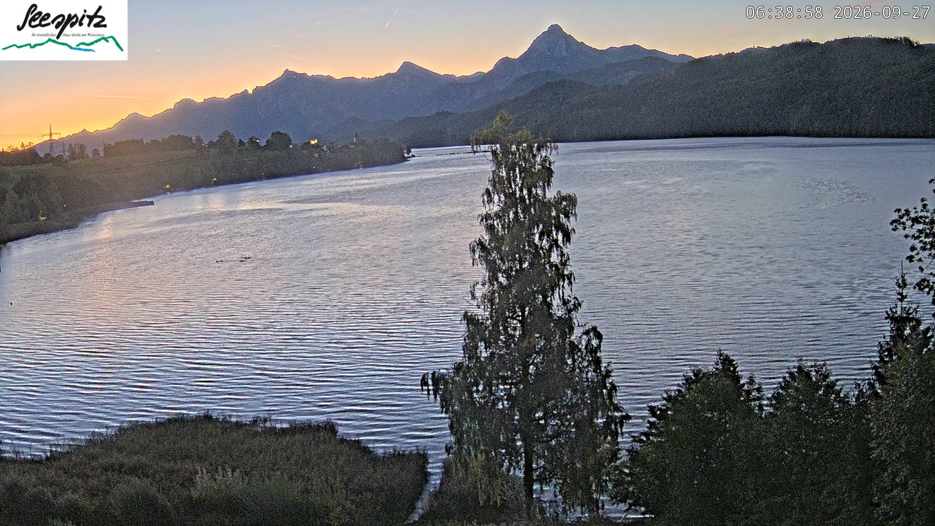 Archiv Foto Webcam Füssen: Blick auf den Weißensee vom Hotel Seespitz