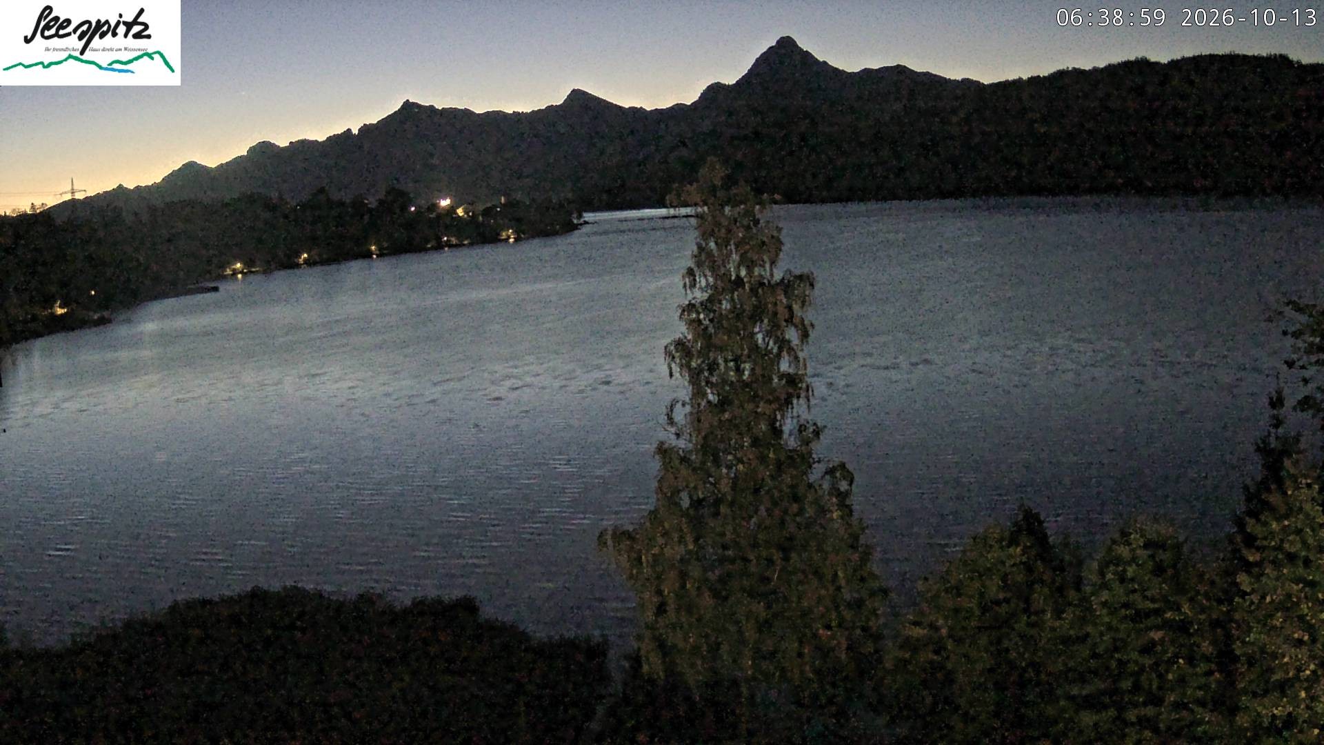 Archiv Foto Webcam Füssen: Blick auf den Weißensee vom Hotel Seespitz