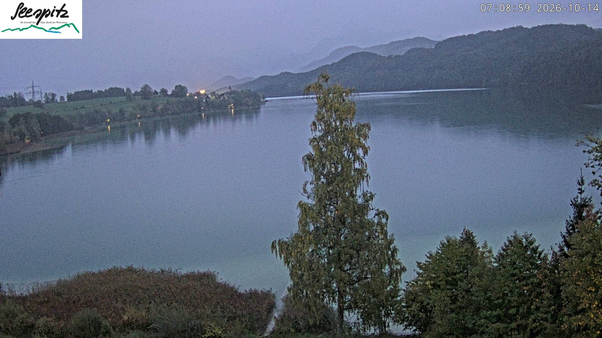 Archiv Foto Webcam Füssen: Blick auf den Weißensee vom Hotel Seespitz