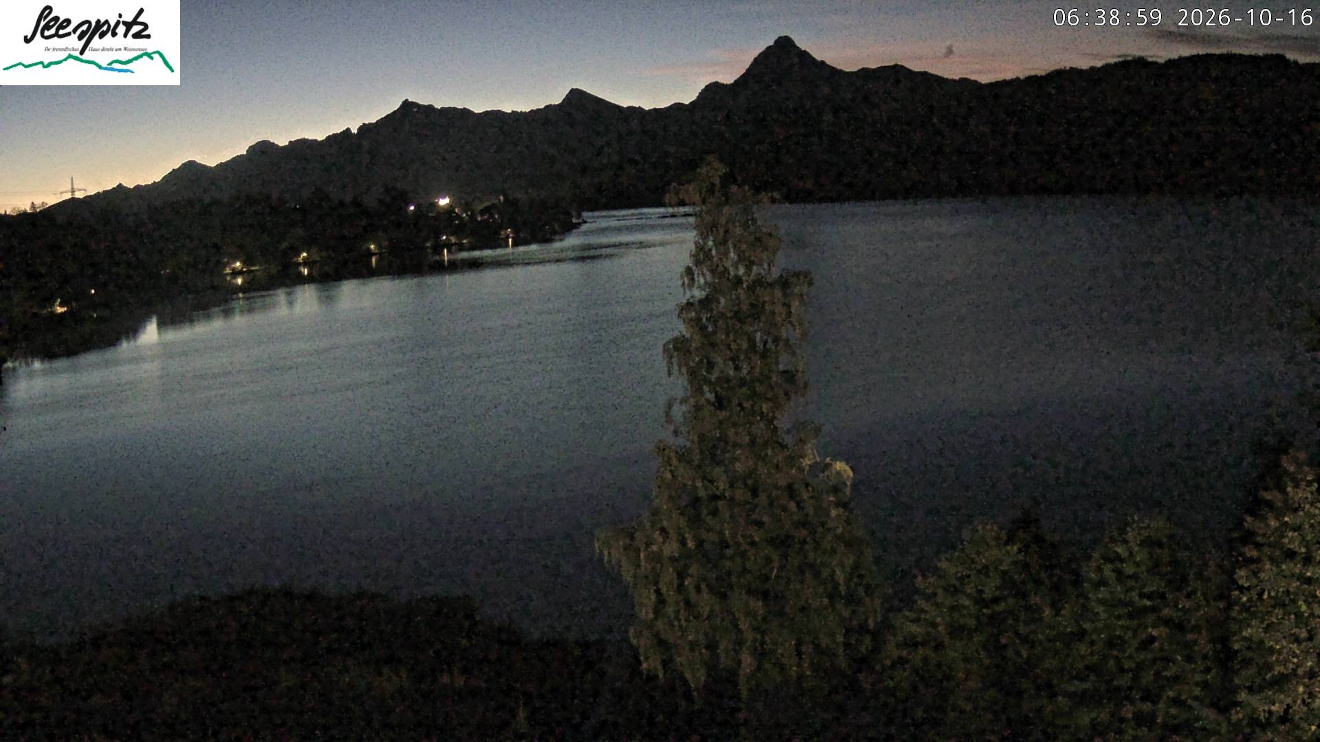 Archiv Foto Webcam Füssen: Blick auf den Weißensee vom Hotel Seespitz