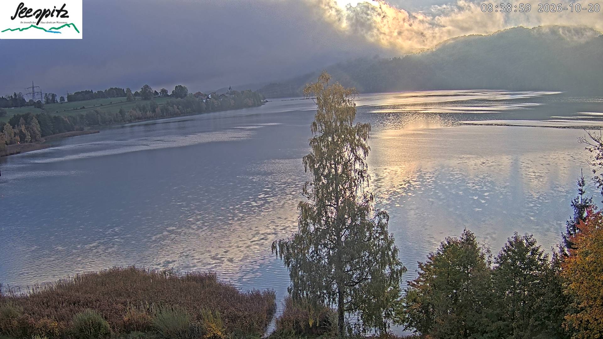 Archiv Foto Webcam Füssen: Blick auf den Weißensee vom Hotel Seespitz