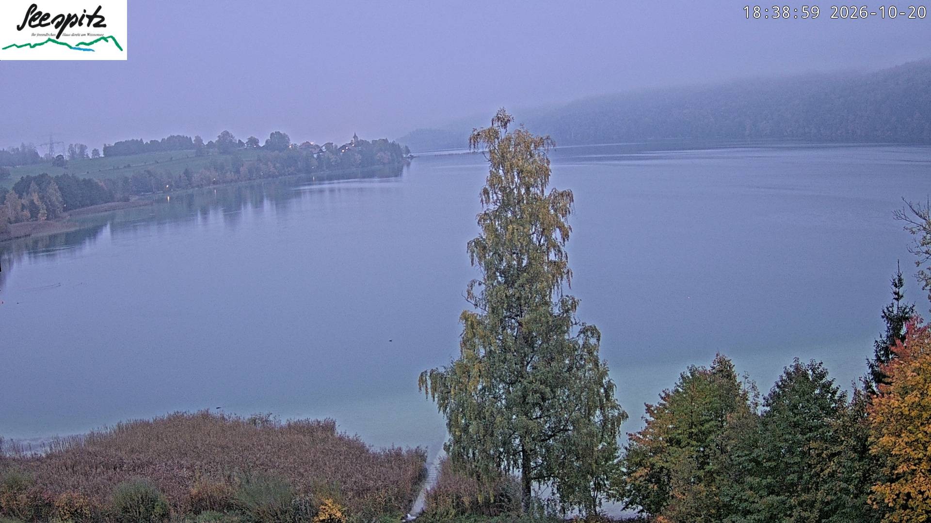 Archiv Foto Webcam Füssen: Blick auf den Weißensee vom Hotel Seespitz