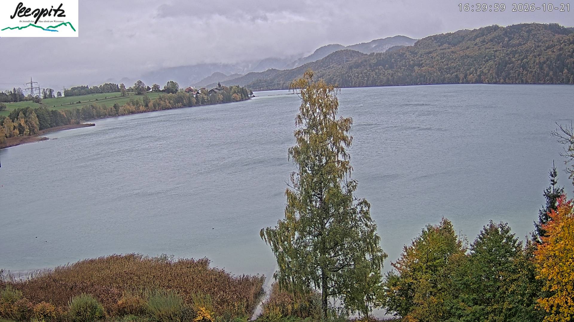 Archiv Foto Webcam Füssen: Blick auf den Weißensee vom Hotel Seespitz