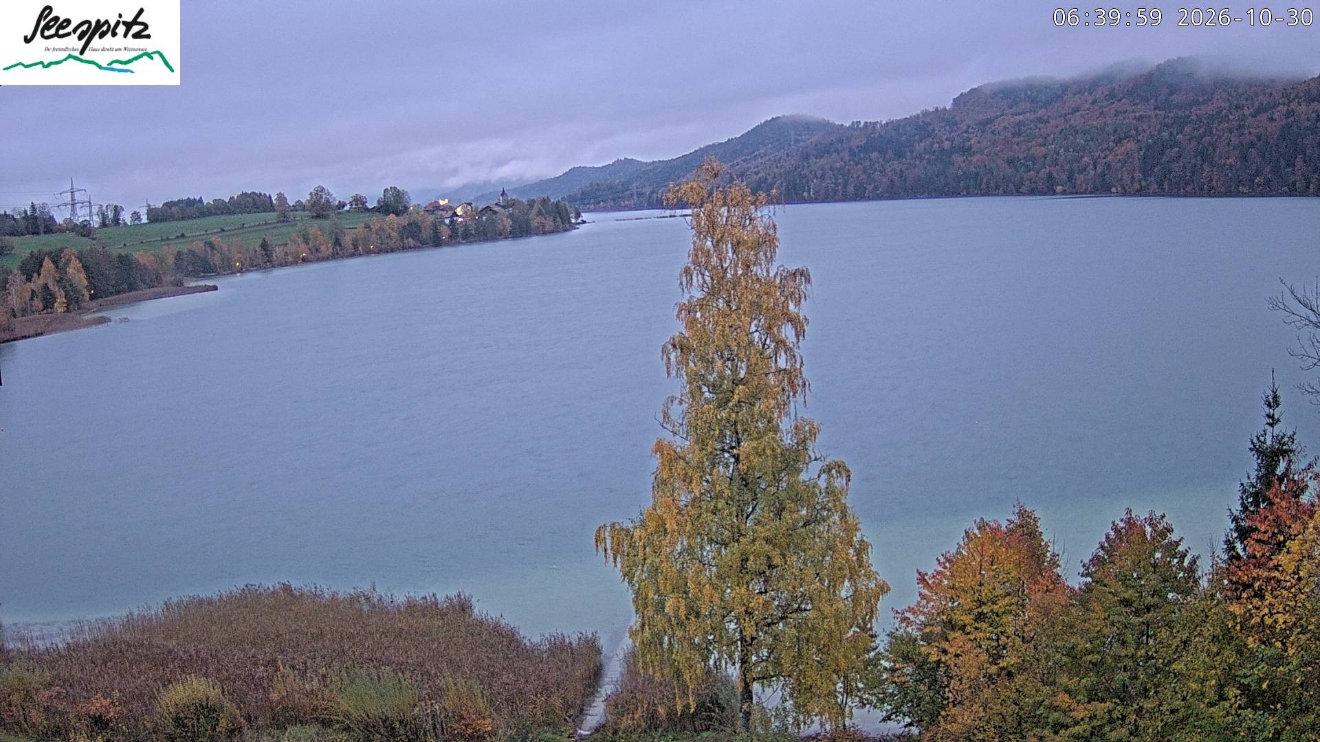 Archiv Foto Webcam Füssen: Blick auf den Weißensee vom Hotel Seespitz
