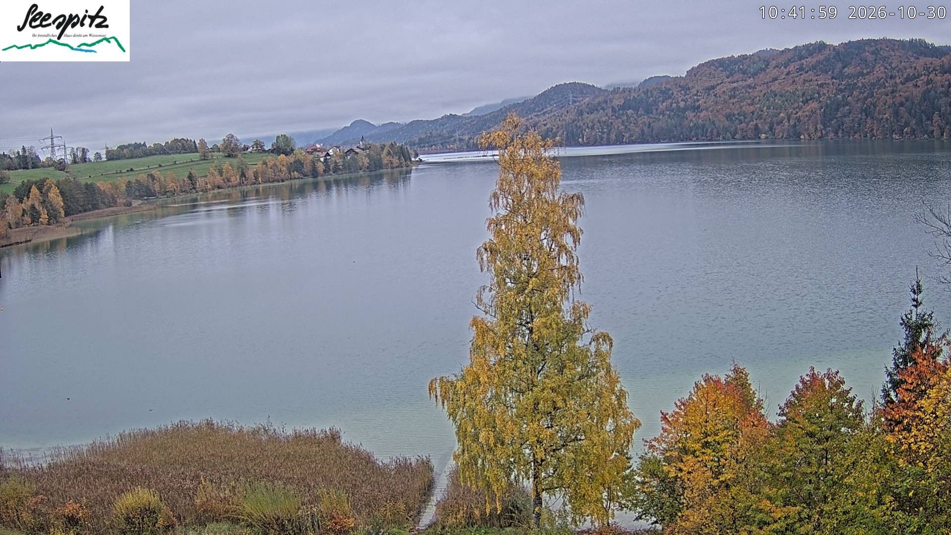 Archiv Foto Webcam Füssen: Blick auf den Weißensee vom Hotel Seespitz