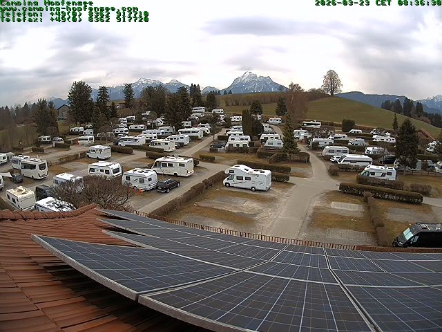 Archiv Foto Webcam Blick auf den Campingplatz am Hopfensee