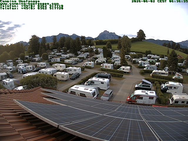 Archiv Foto Webcam Blick auf den Campingplatz am Hopfensee