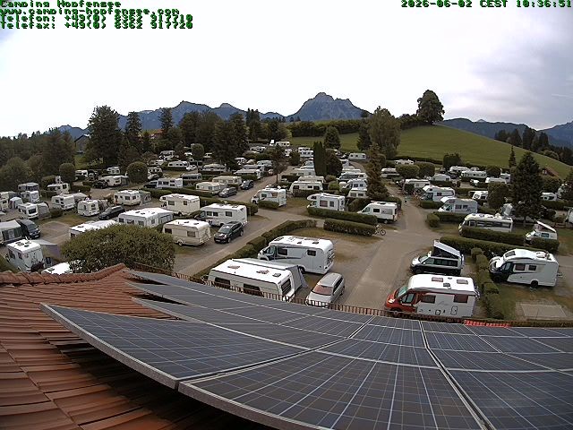 Archiv Foto Webcam Blick auf den Campingplatz am Hopfensee