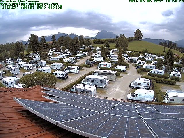 Archiv Foto Webcam Blick auf den Campingplatz am Hopfensee