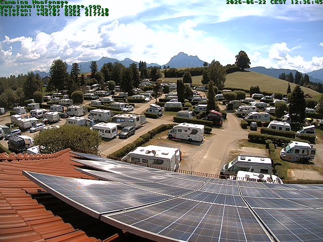 Archiv Foto Webcam Blick auf den Campingplatz am Hopfensee