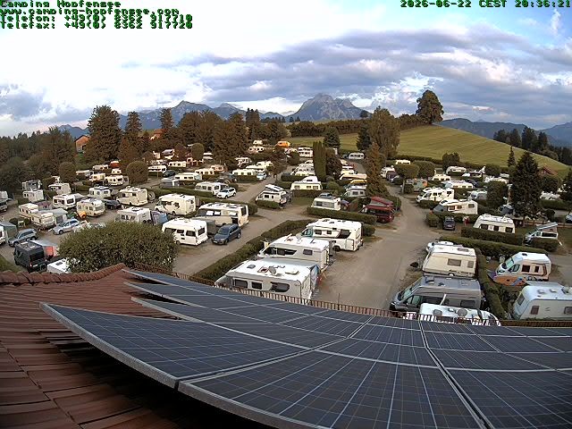 Archiv Foto Webcam Blick auf den Campingplatz am Hopfensee