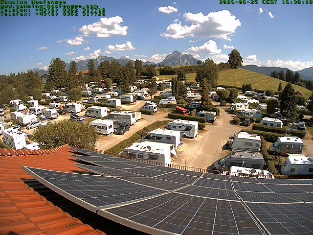 Archiv Foto Webcam Blick auf den Campingplatz am Hopfensee