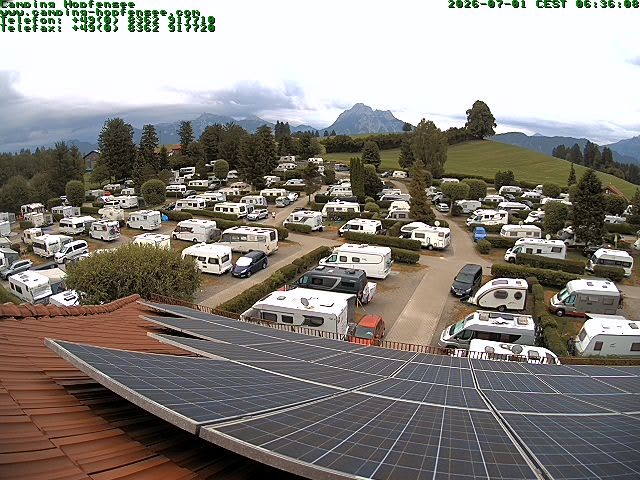 Archiv Foto Webcam Blick auf den Campingplatz am Hopfensee