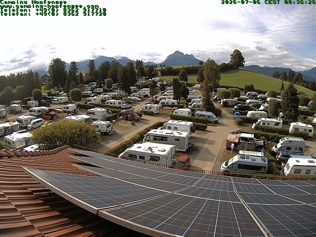 Archiv Foto Webcam Blick auf den Campingplatz am Hopfensee