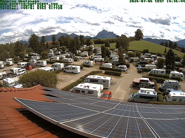 Archiv Foto Webcam Blick auf den Campingplatz am Hopfensee