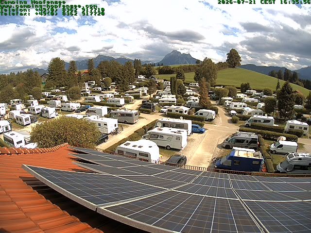 Archiv Foto Webcam Blick auf den Campingplatz am Hopfensee