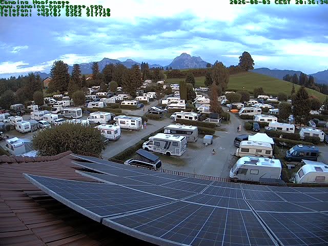 Archiv Foto Webcam Blick auf den Campingplatz am Hopfensee