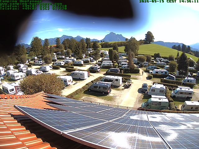 Archiv Foto Webcam Blick auf den Campingplatz am Hopfensee