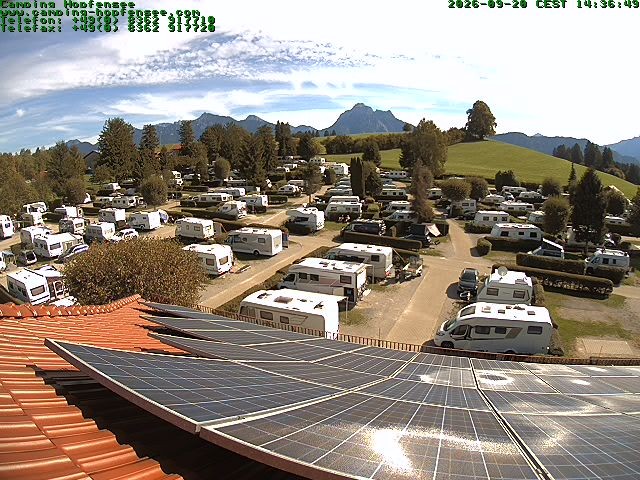 Archiv Foto Webcam Blick auf den Campingplatz am Hopfensee