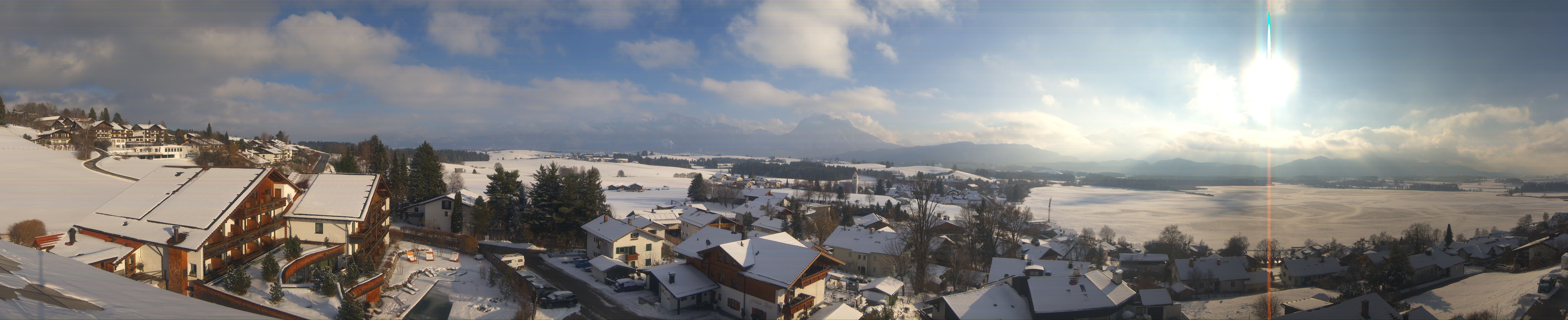Archiv Foto Webcam Hopfensee - Blick Richtung Schloss Neuschwanstein