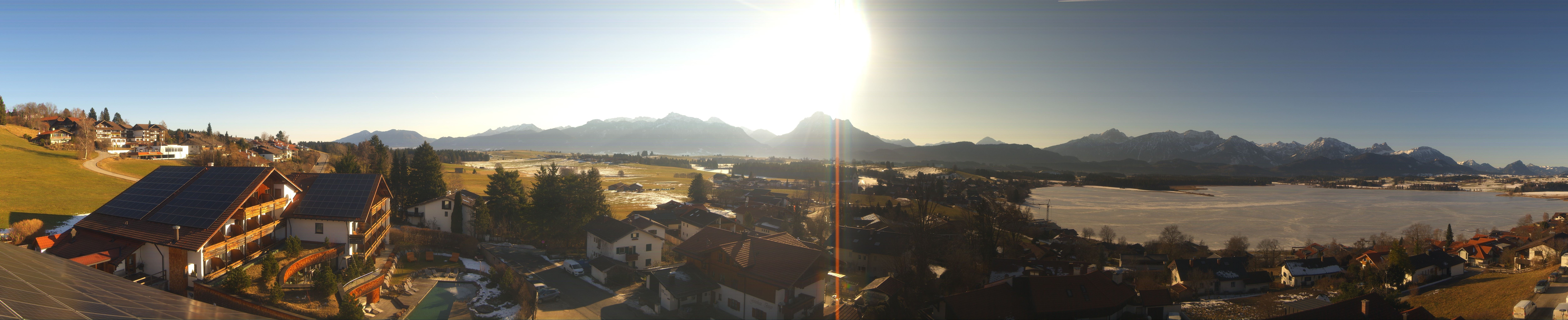 Archiv Foto Webcam Hopfensee - Blick Richtung Schloss Neuschwanstein