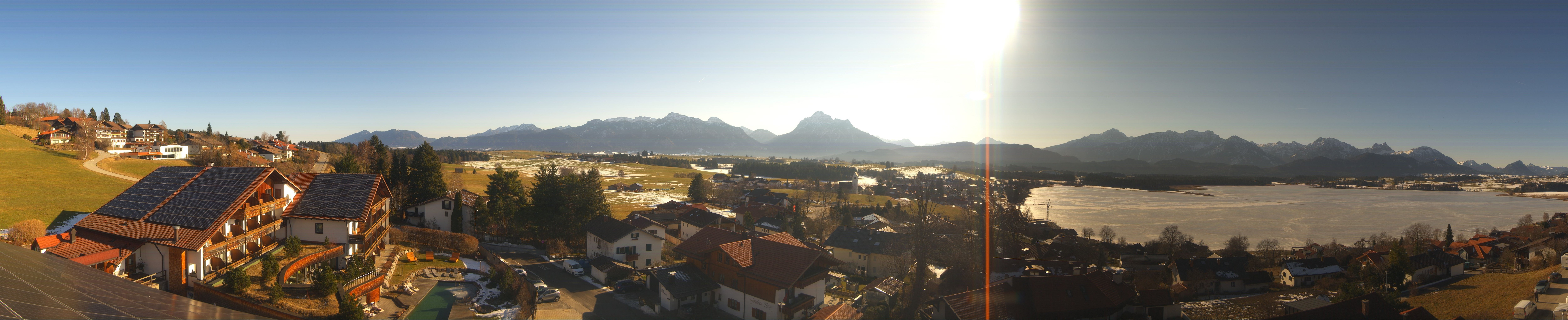 Archiv Foto Webcam Hopfensee - Blick Richtung Schloss Neuschwanstein