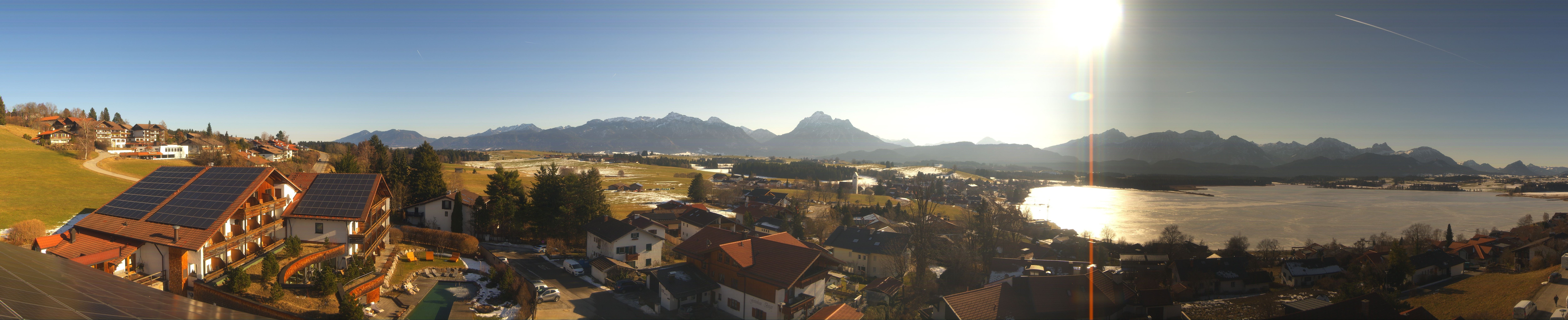 Archiv Foto Webcam Hopfensee - Blick Richtung Schloss Neuschwanstein