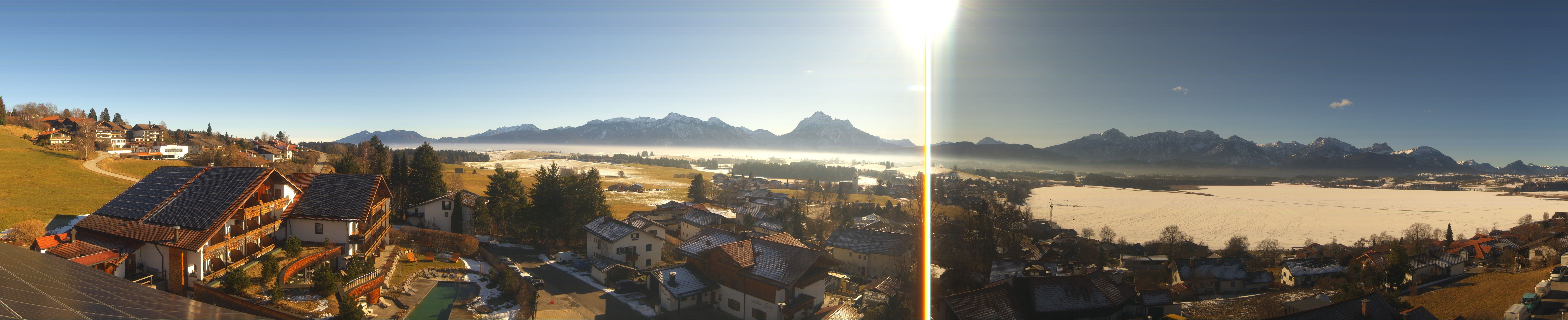 Archiv Foto Webcam Hopfensee - Blick Richtung Schloss Neuschwanstein