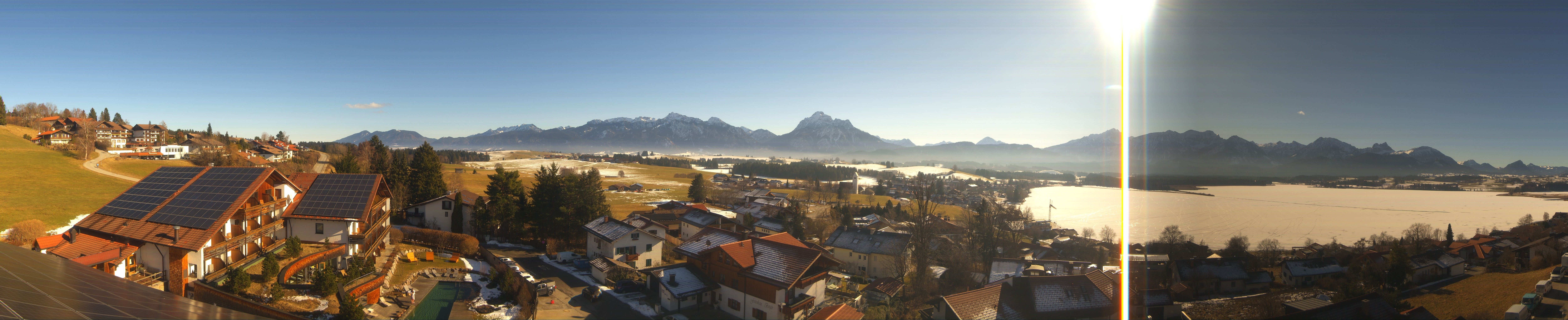 Archiv Foto Webcam Hopfensee - Blick Richtung Schloss Neuschwanstein