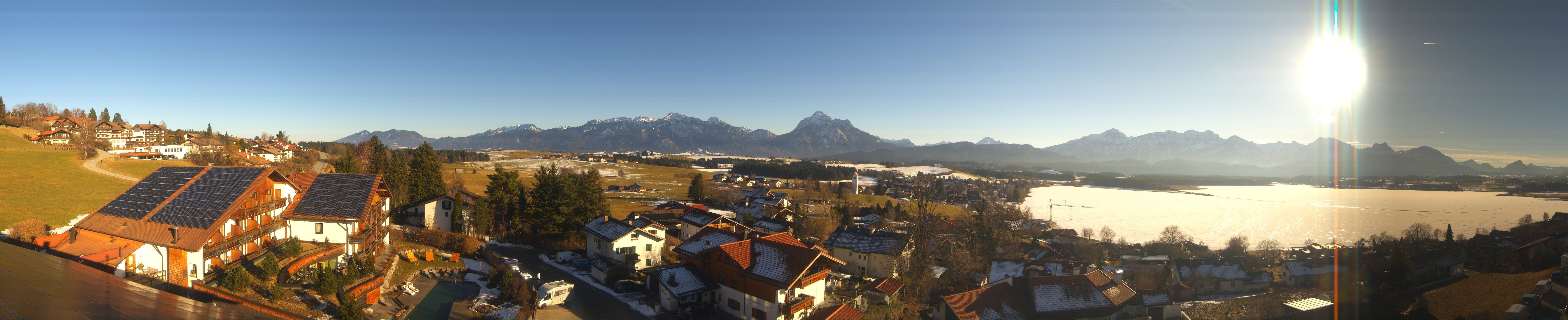 Archiv Foto Webcam Hopfensee - Blick Richtung Schloss Neuschwanstein