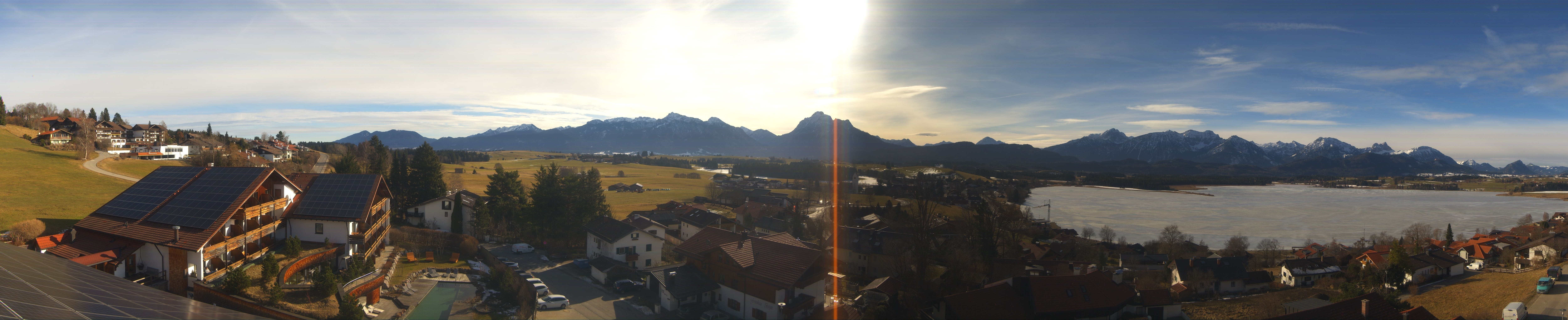 Archiv Foto Webcam Hopfensee - Blick Richtung Schloss Neuschwanstein