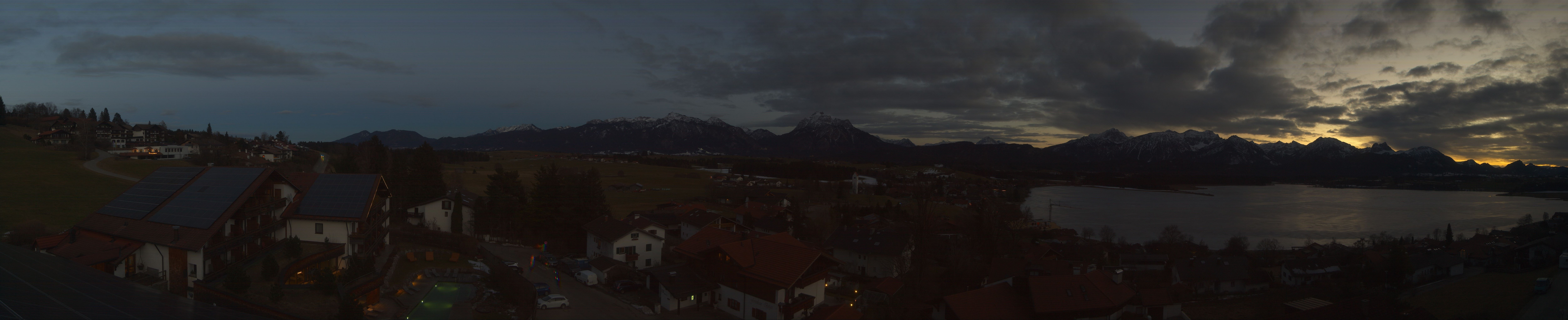 Archiv Foto Webcam Hopfensee - Blick Richtung Schloss Neuschwanstein