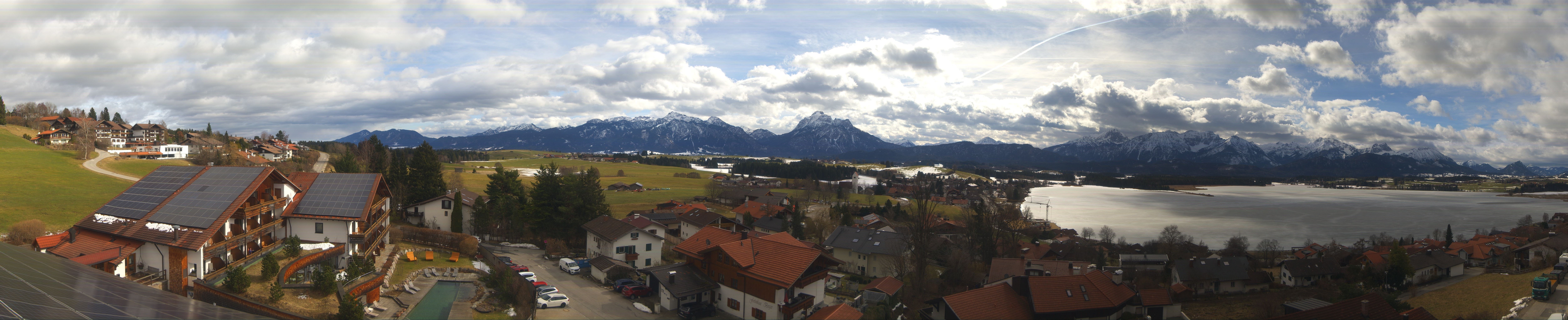 Archiv Foto Webcam Hopfensee - Blick Richtung Schloss Neuschwanstein