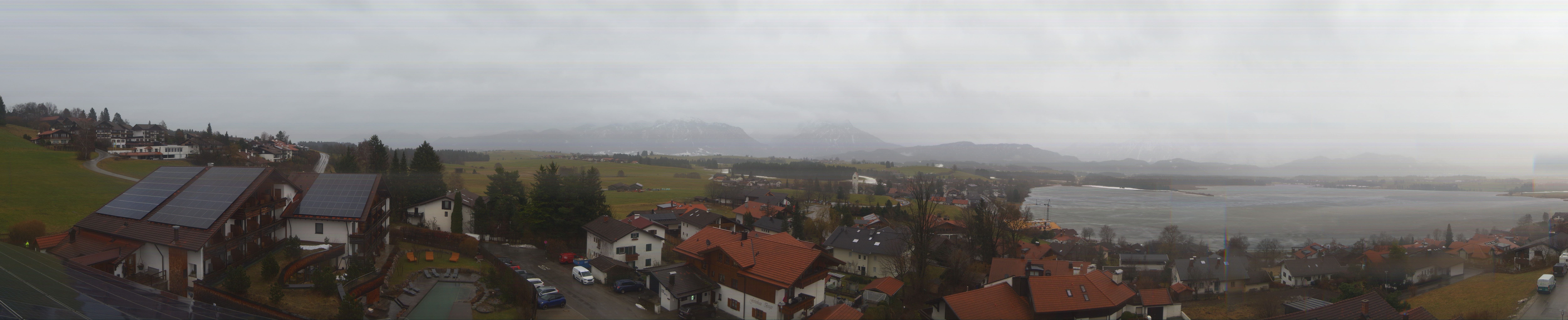 Archived image Webcam Hopfensee - View to Neuschwanstein Castle