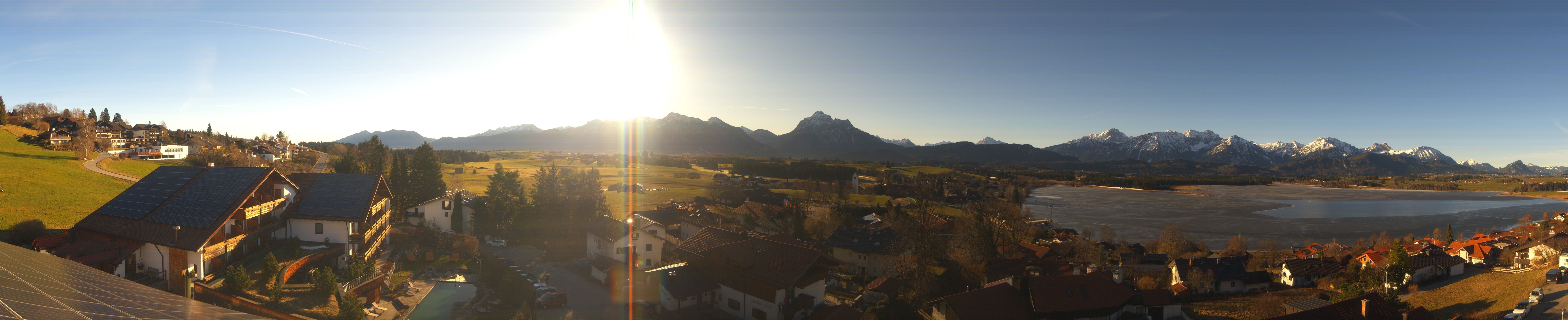Archiv Foto Webcam Hopfensee - Blick Richtung Schloss Neuschwanstein
