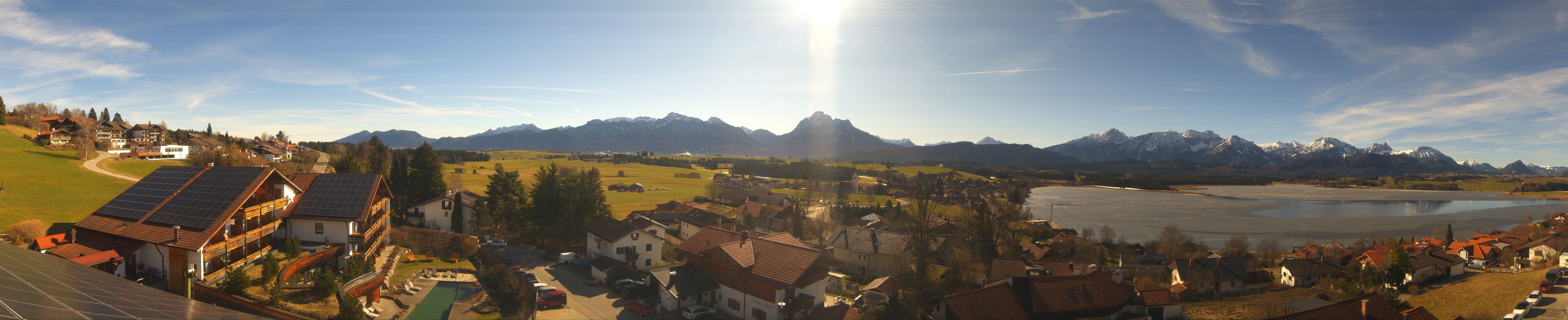 Archiv Foto Webcam Hopfensee - Blick Richtung Schloss Neuschwanstein