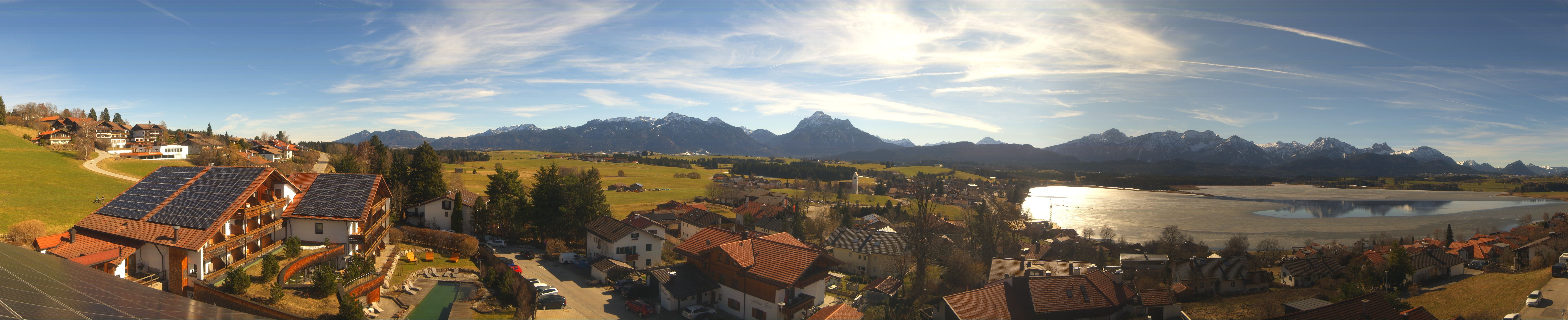 Archiv Foto Webcam Hopfensee - Blick Richtung Schloss Neuschwanstein