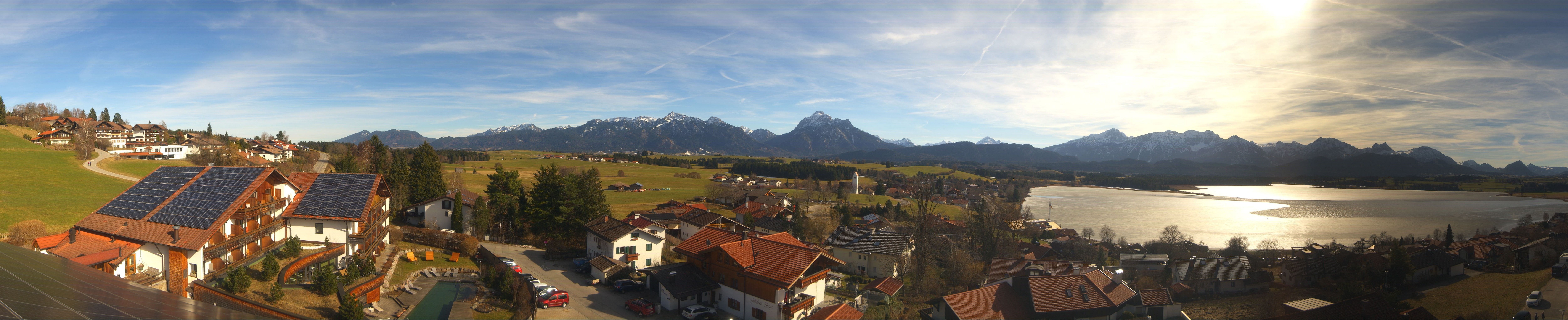 Archiv Foto Webcam Hopfensee - Blick Richtung Schloss Neuschwanstein