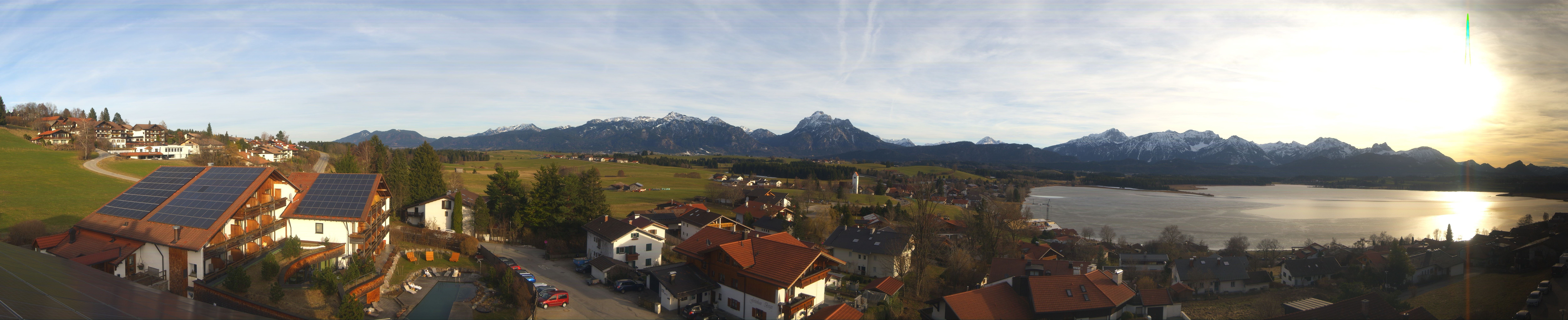 Archiv Foto Webcam Hopfensee - Blick Richtung Schloss Neuschwanstein