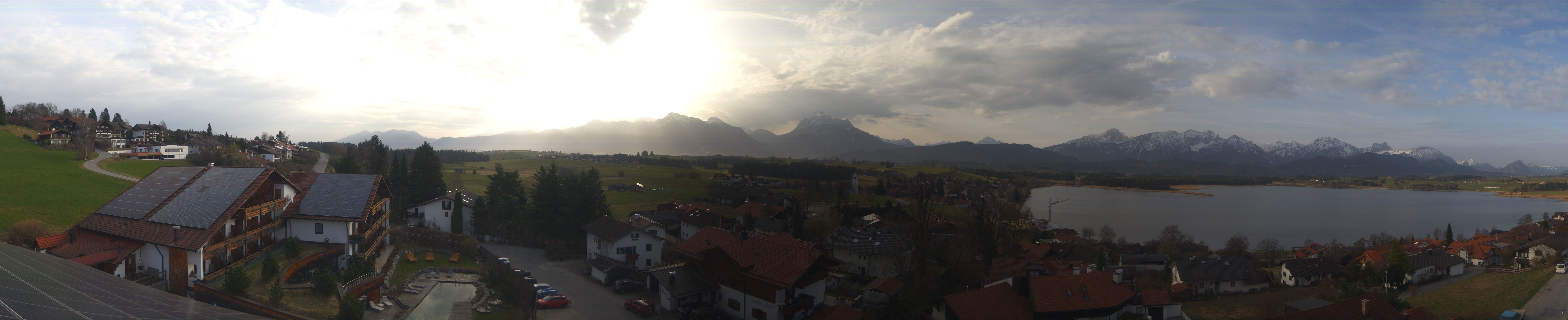 Archiv Foto Webcam Hopfensee - Blick Richtung Schloss Neuschwanstein