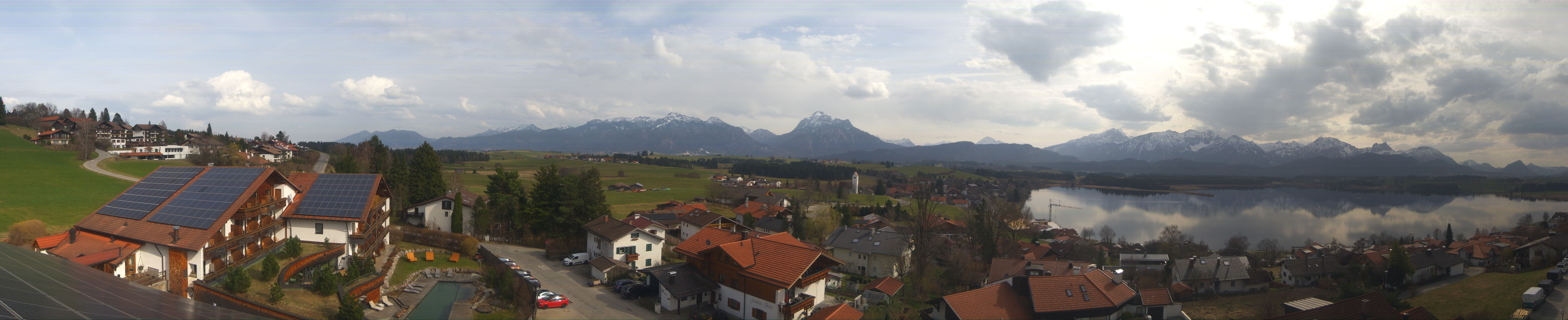 Archiv Foto Webcam Hopfensee - Blick Richtung Schloss Neuschwanstein