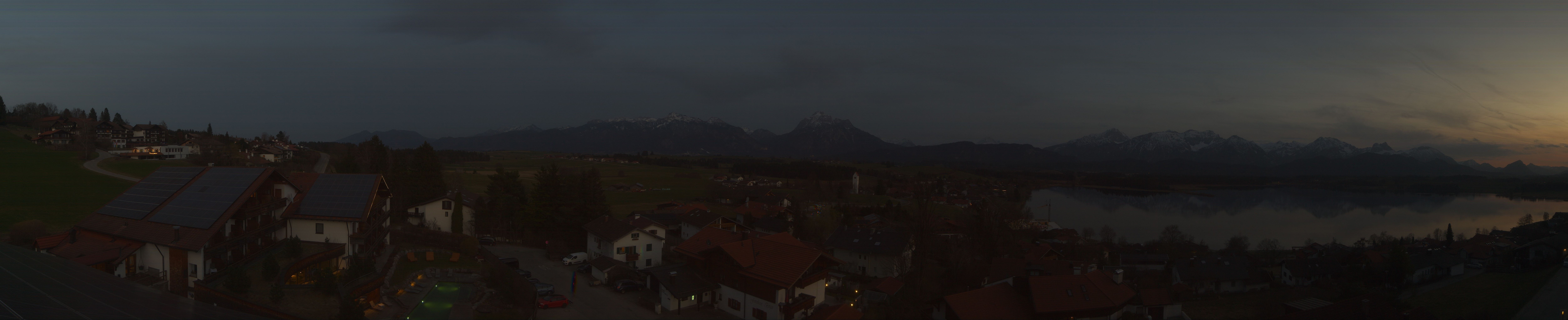 Archiv Foto Webcam Hopfensee - Blick Richtung Schloss Neuschwanstein